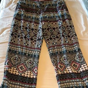 Patterned flowy pants